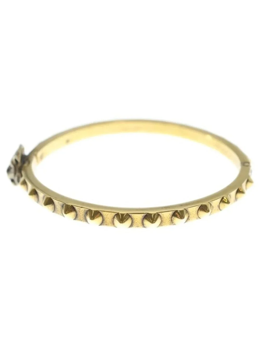 Gucci Cat Head Bangle Bracelet Gold 16c - Picture 4 of 6